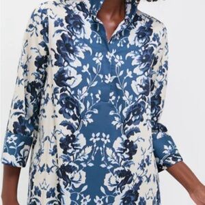 NWT Tuckernuck Blue and White Floral Horizon Dress XS